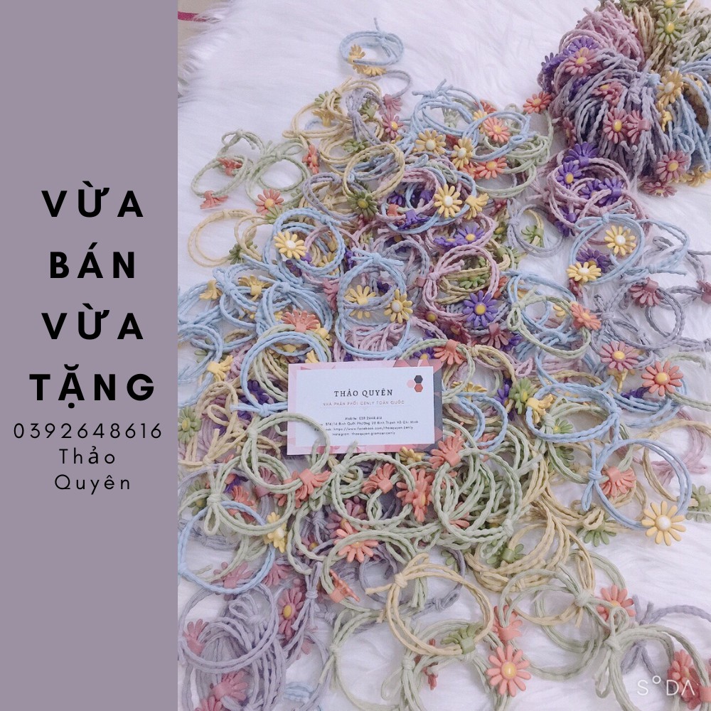 Combo 10 dây chun cột tóc hoa cúc dễ thương