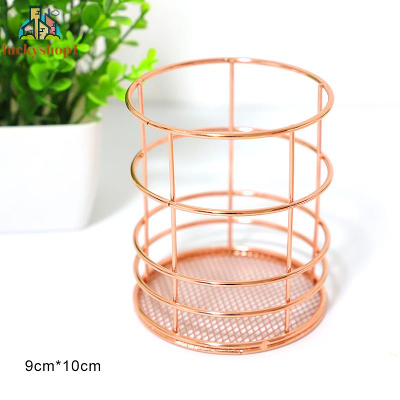 Rổ Lưới Sắt Đựng Bút Để Bàn Phong Cách Bắc Âu