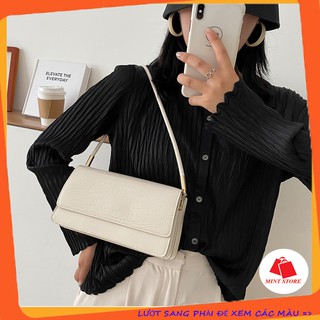 TÚI KẸP NÁCH NỮ THỜI TRANG 2 NGĂN DA VÂN CÁ SẤU QUAI TRÒN CAO CẤP PK 114