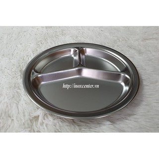 Khay cơm inox 3 ngăn cao cấp
