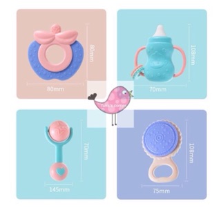 Set xúc xắc gặm nướu Umoo 8 món 2020