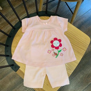 Bộ cotton áo váy bé gái