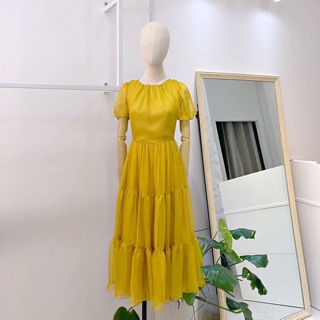 Váy tơ organza dài 3 màu