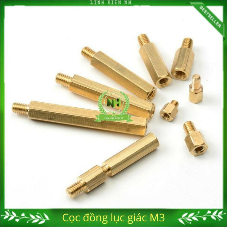 10 CHIẾC CỌC ĐỒNG LỤC GIÁC M3*6 ĐỰC/ CÁI Loại Tốt