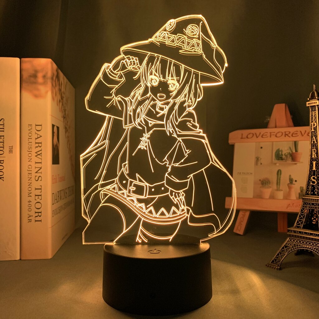 Đèn Ngủ Bóng LED Nhiều Màu Hình Nhân Vật Anime KonoSuba Megumin