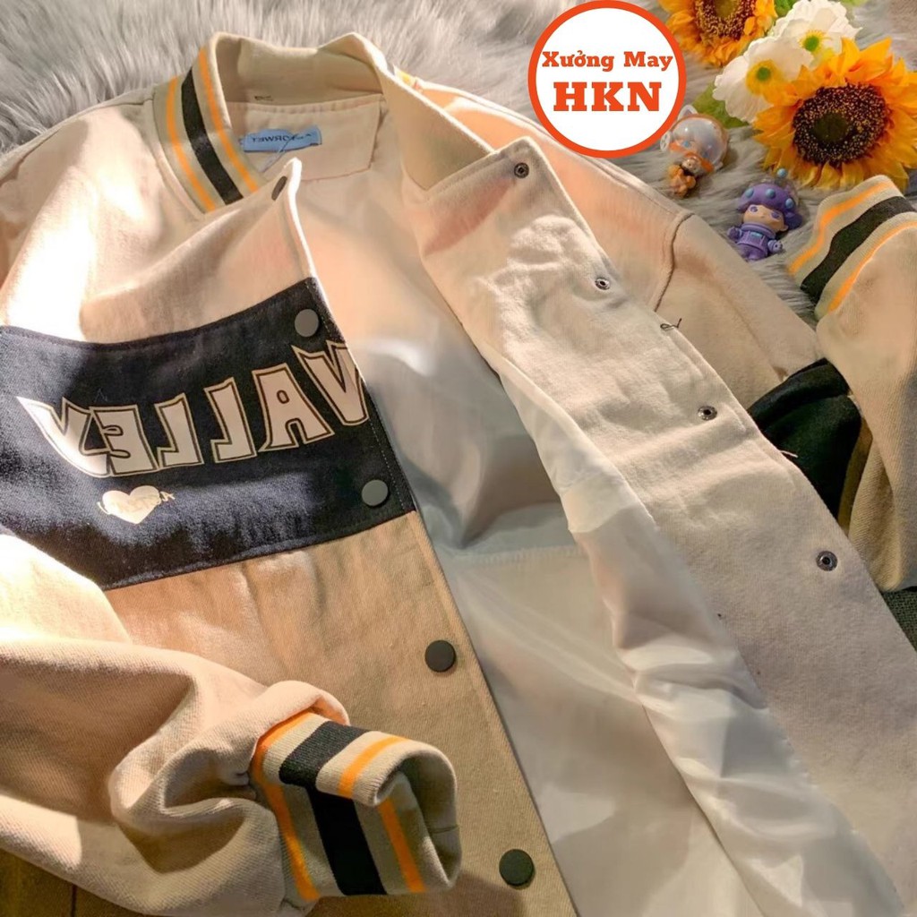 Áo Bomber Nam Nữ Phối Chữ Valley Form Unisex Mã 531 Xưởng May HKN