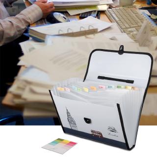 12 Cells File Folder British Accordion Style Handheld A4 Document Storage Organizer Office Supplies