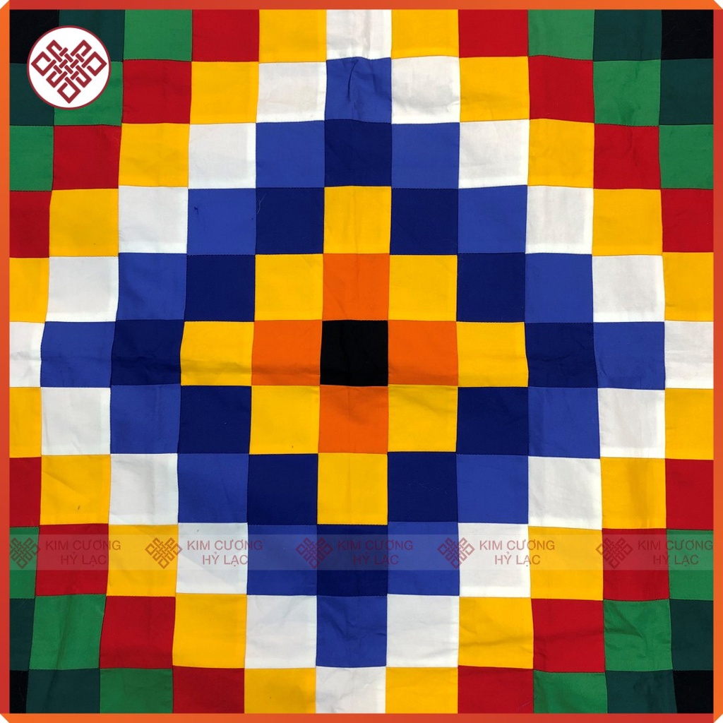 Khăn Trải Bàn Thờ Khăn Trang Trí Bàn Thờ Mật Tông [Kim Cương Hỷ Lạc] Ngũ Sắc