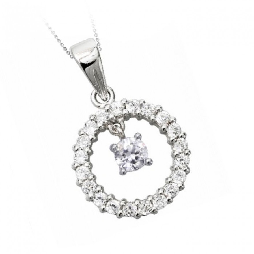 Mặt dây chuyền bạc đính đá PNJSilver XMXMK000055
