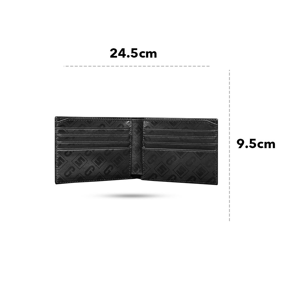 Ví Gập Đôi Nam Da In SAIGON SWAGGER® Eclipse BiFold Wallet