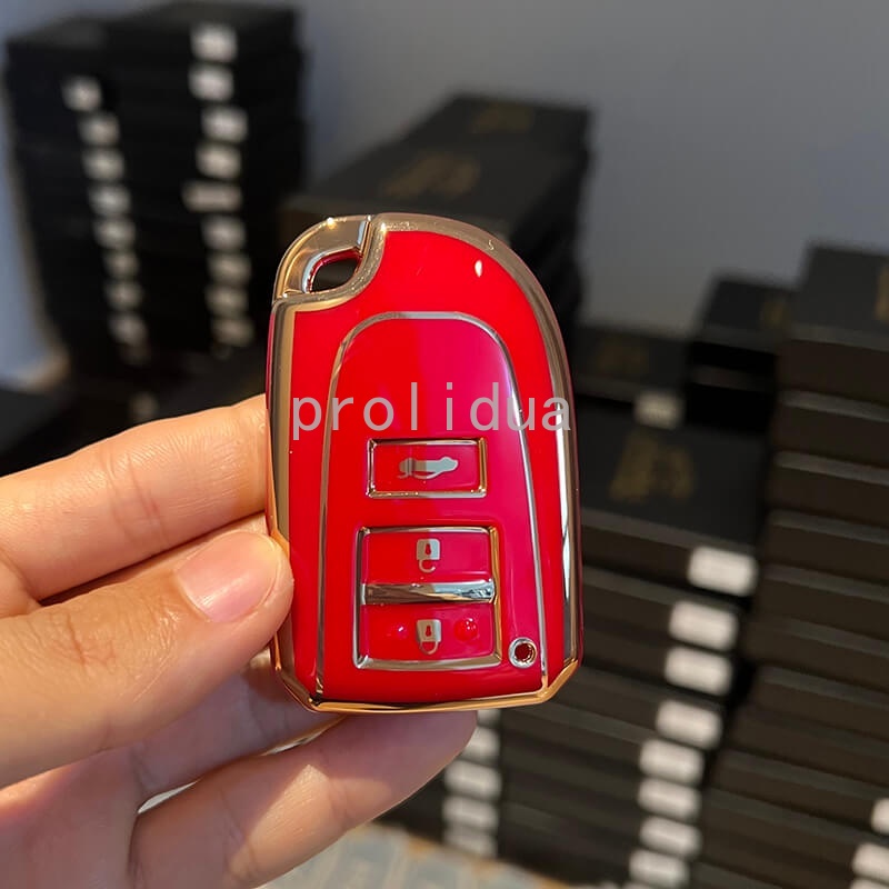 Vỏ TPU Vàng Bảo Vệ Chìa Khóa Xe Hơi Toyota Vios Yaris