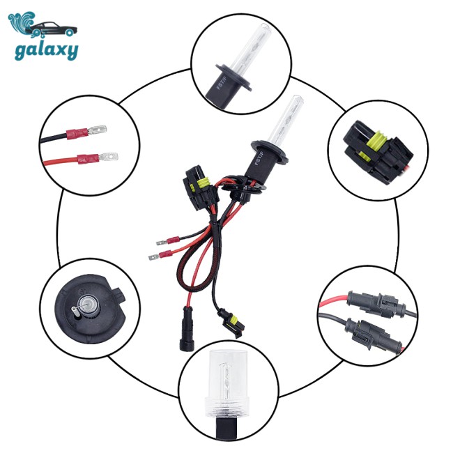 Set 2 đèn pha Xenon 55W H7 kèm bộ chấn lưu và phụ kiện lắp đặt dành cho ô tô