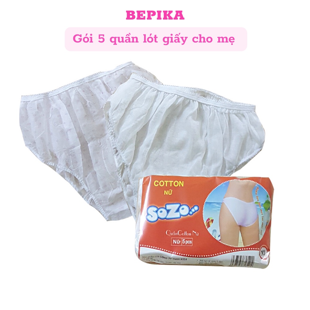 Combo 2 gói quần lót giấy cho mẹ ( 5 quần/gói)