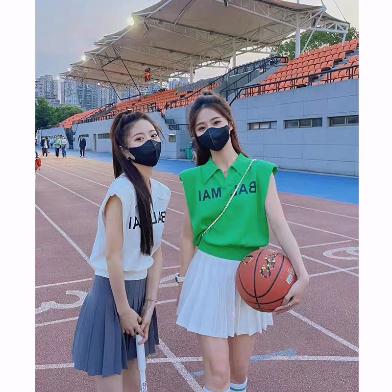 Áo polo Forgirl không tay phối chữ BALMAL