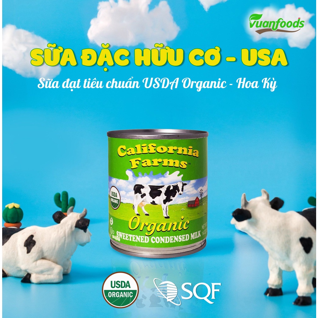 Sữa đặc hữu cơ California Farm 397g Mỹ
