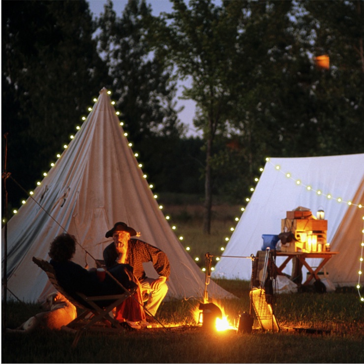 Đèn XIAODUOJIAJU bóng LED cổng USB treo trang trí lều cắm trại ngoài trời