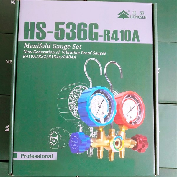 Bộ đồng hồ đo gas đôi hãng Hongsen kèm dây HS-536C HS-536G-410A (chọn đúng loại khi đặt hàng)