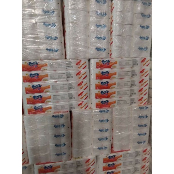 Giấy vệ sinh Happy Life 12 cuộn 4 lớp 1.7kg siêu dai