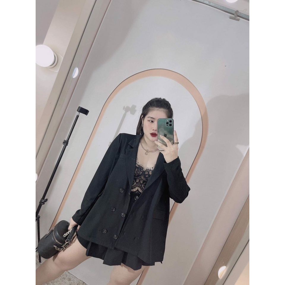 Áo Blazer nữ bigsize 60-95kg form xuông dáng rộng cực kì thoải mái cho các nàng mũm mĩm | BigBuy360 - bigbuy360.vn