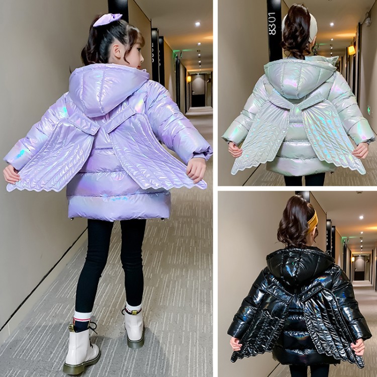 Fashion Print Long Sleeve Coat For Girls