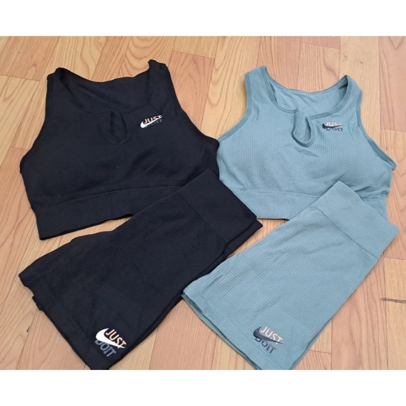 bộ quần áo tập gym yoga nữ bộ đùi (kèm mút)