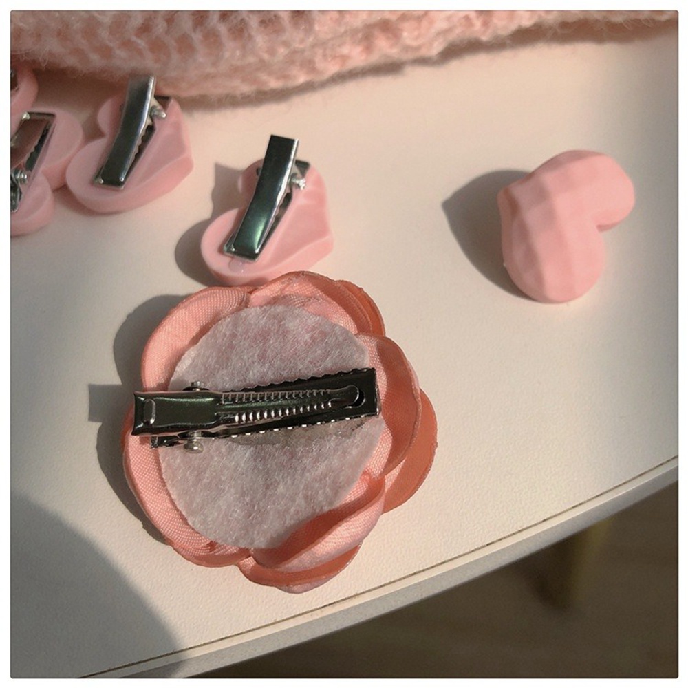 Set 5 Kẹp Tóc Hình Trái Tim Dễ Thương Cho Bé Gái