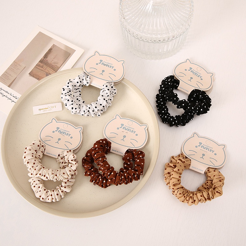 Buộc tóc scrunchies cute hình gấu