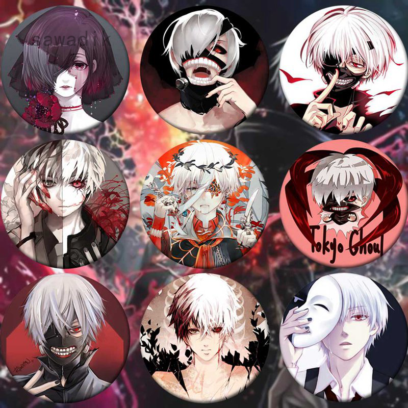 Sawadik 2020 New Arrivals Anime Tokyo Ghoul Brooch Pins Pins Cosplay Badge Kaneki Ken Badge Accessories