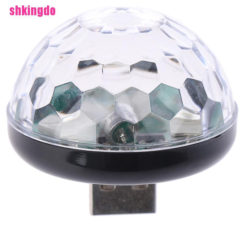 1 đèn LED USB RGB mini trang trí nội thất xe hơi