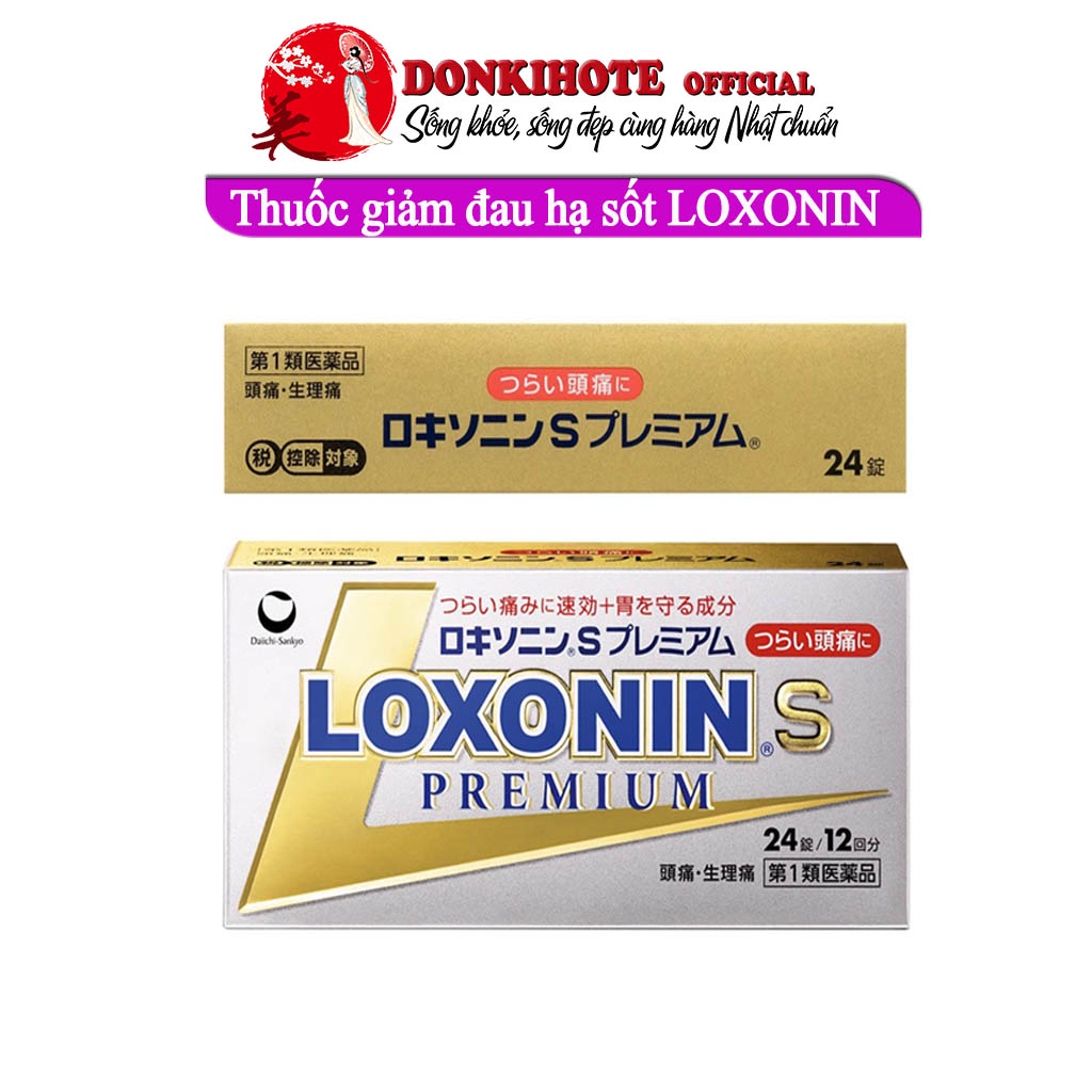 Viên uống giảm đau hạ sốt, giảm đau dạ dày Loxonin S Premium 24 viên