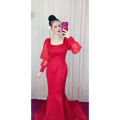 váy body hở lưng dây ngoc đuôi cá