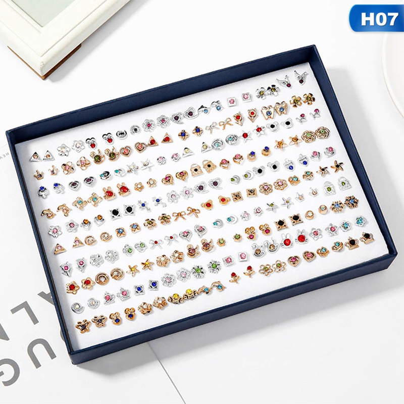 Bộ 100 Đôi Khuyên Tai Nhựa Mềm Cỡ Lớn Thiết Kế Xinh Xắn