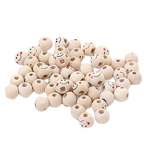 Set 40 Hạt Gỗ Tròn 10mm Làm Trang Sức Thủ Công