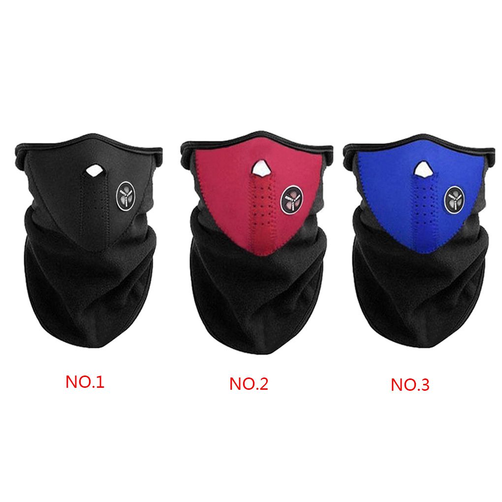 Outdoor Half Face Mask Cycling Motorcycle Mask Hood Windproof Neck Warmer Winter Skiing Mouth Cover