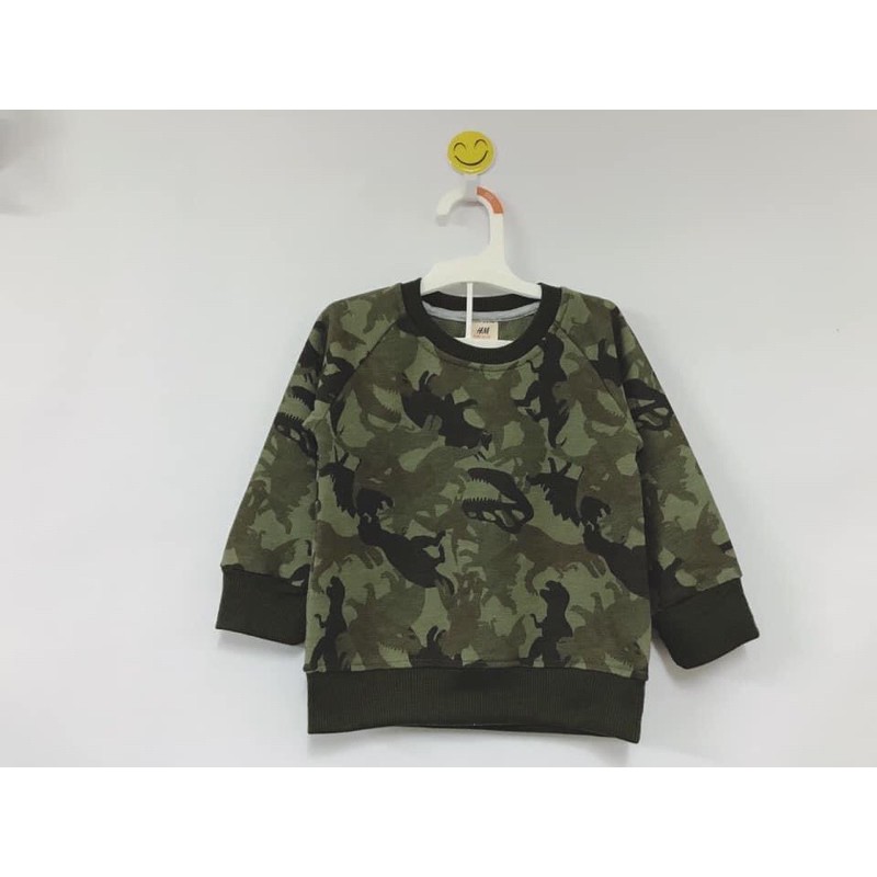 Bộ nỉ da cá H&M hình ô tô và khủng long xanh cho bé