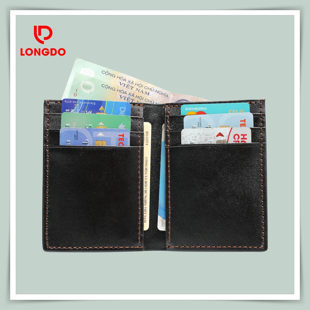 Ví da nam dáng đứng - Cam kết 100% da bò thật - Sản phẩm chính hãng - BD01