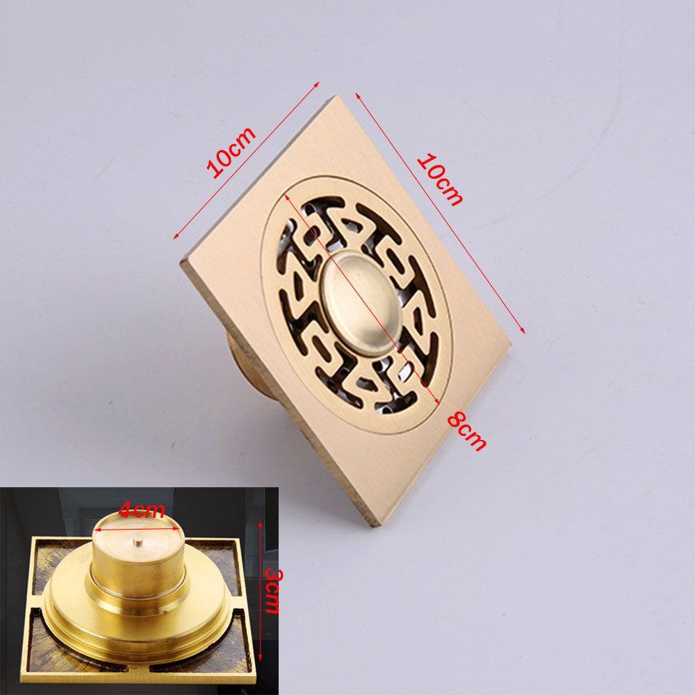 Nắp Cống Thoát Nước Sàn Nhà Tắm Chống Mùi Bằng Đồng