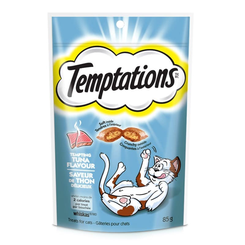 Bánh thưởng temptations đồ ăn vặt snack cho chó mèo 85g