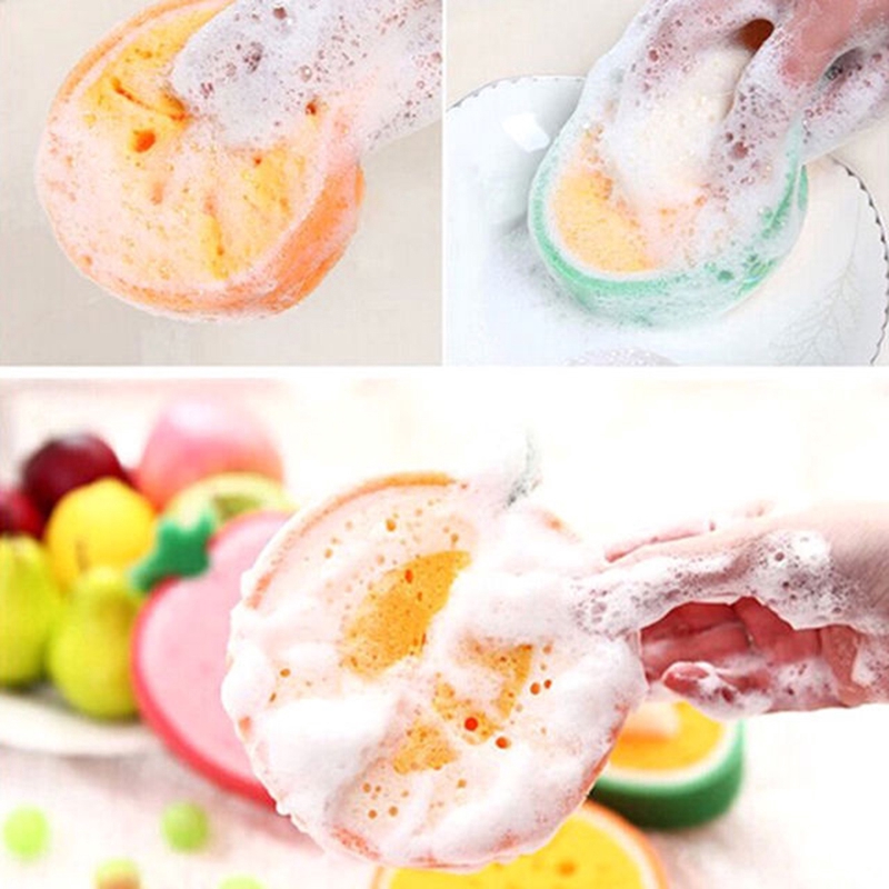 Miếng bọt biển rửa chén dày dặn hình trái cây dễ thương