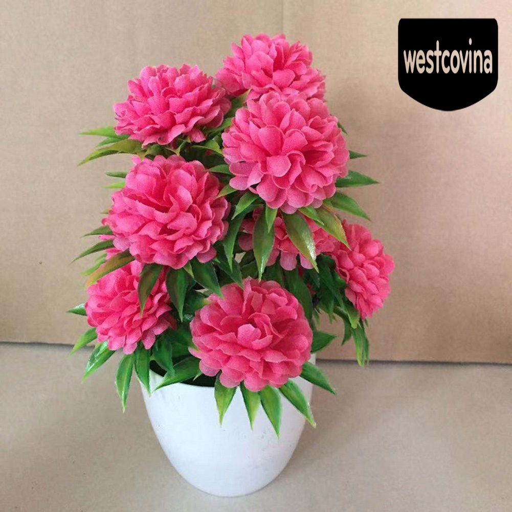 [Hot]☀ 1 Chậu Hoa Cúc Nhân Tạo Trang Trí Nội Thất