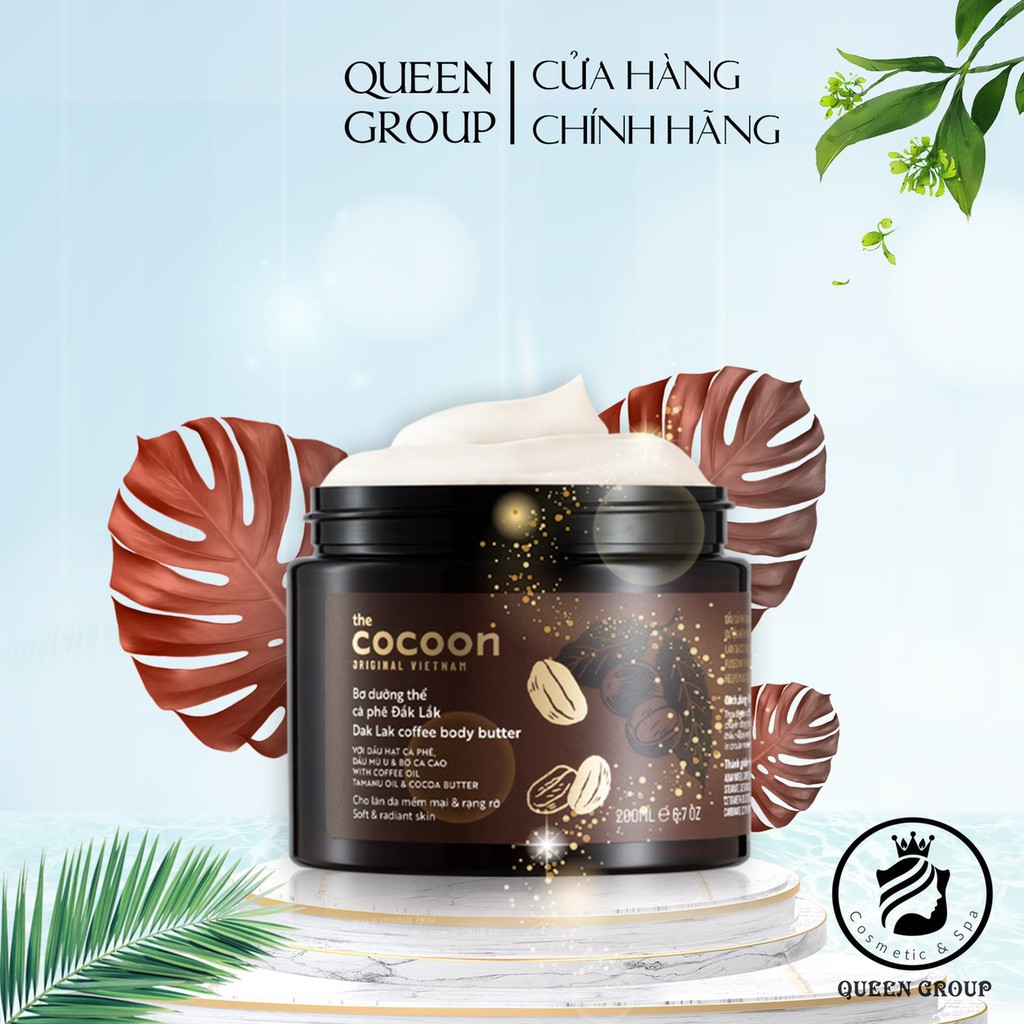 [CHÍNH HÃNG] Bơ Dưỡng Thể Cà Phê Đắk Lắk Cocoon 200ml