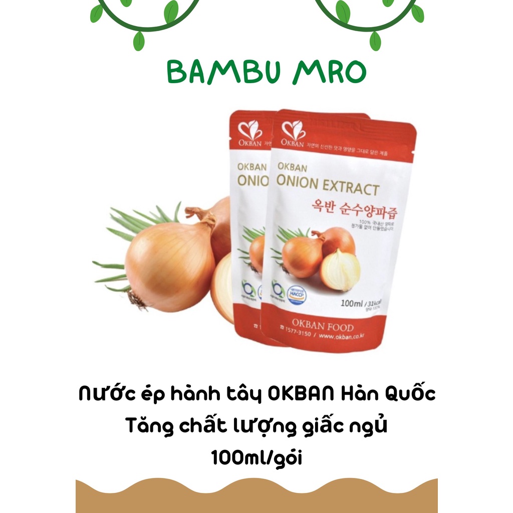 Nước ép Hành Tây OKBAN HÀN QUỐC giúp giảm Cholesterol, hỗ trợ giấc ngủ