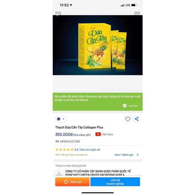 Thạch Dứa Cần Tây Collagen Giảm Cân