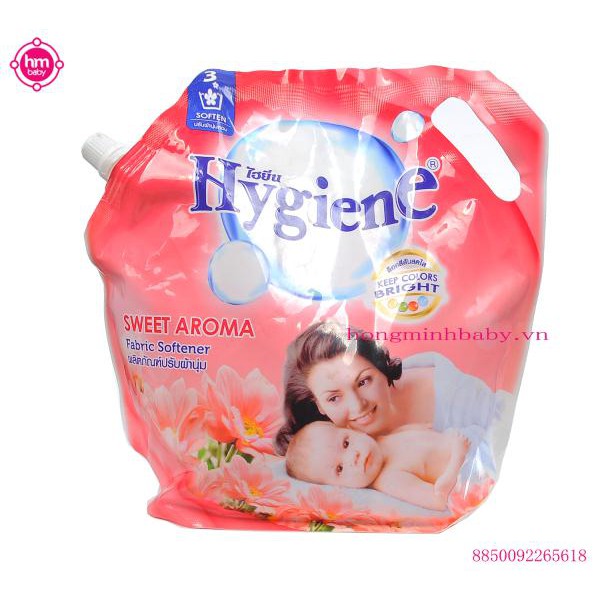 Nước xả vải cho bé Hygiene túi 1.8 lít (Các màu)