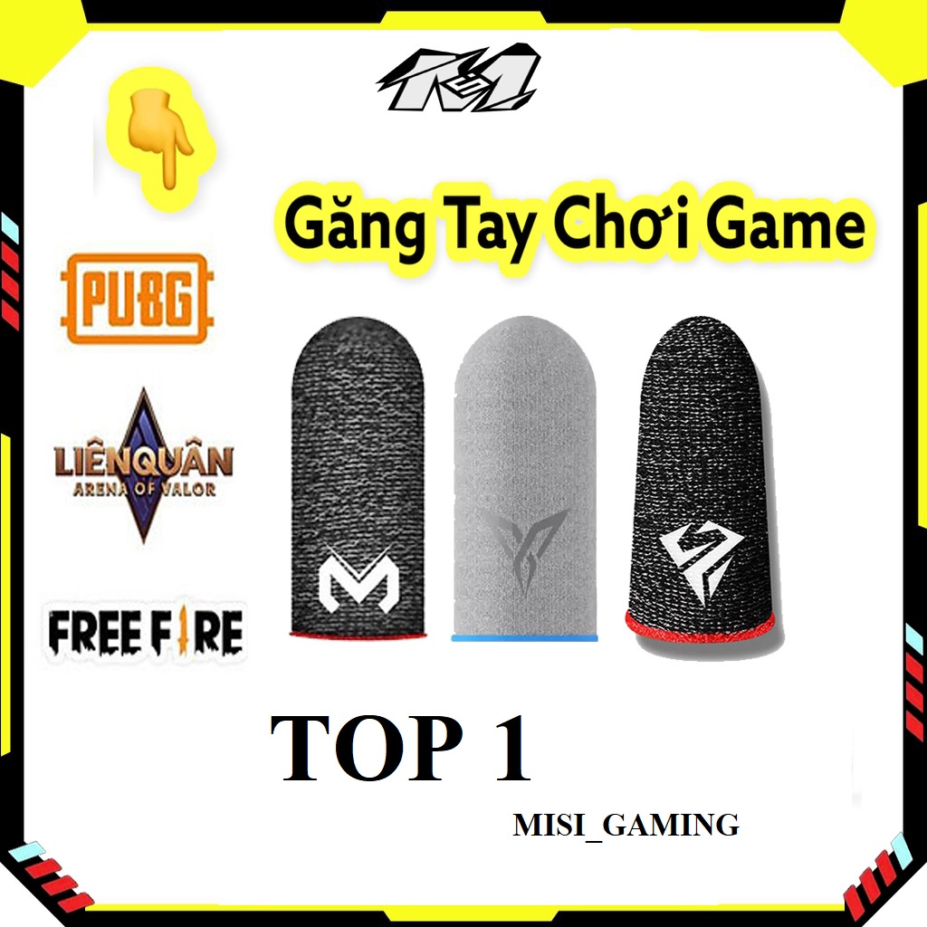 Găng tay chơi game FF, PUPG... Bao tay gaming chống mồ hôi, Tay chơi game sợi bạc kim cao cấp tại HN