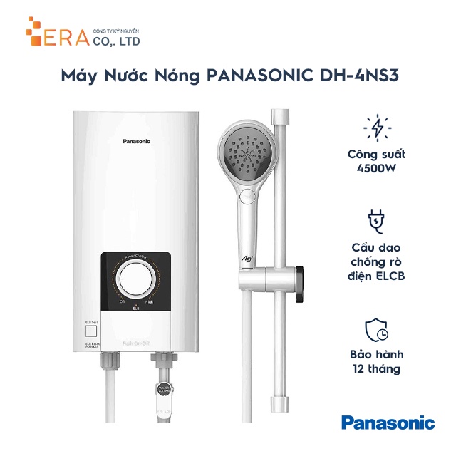 Máy nước nóng trực tiếp không bơm Panasonic DH-4NS3VW