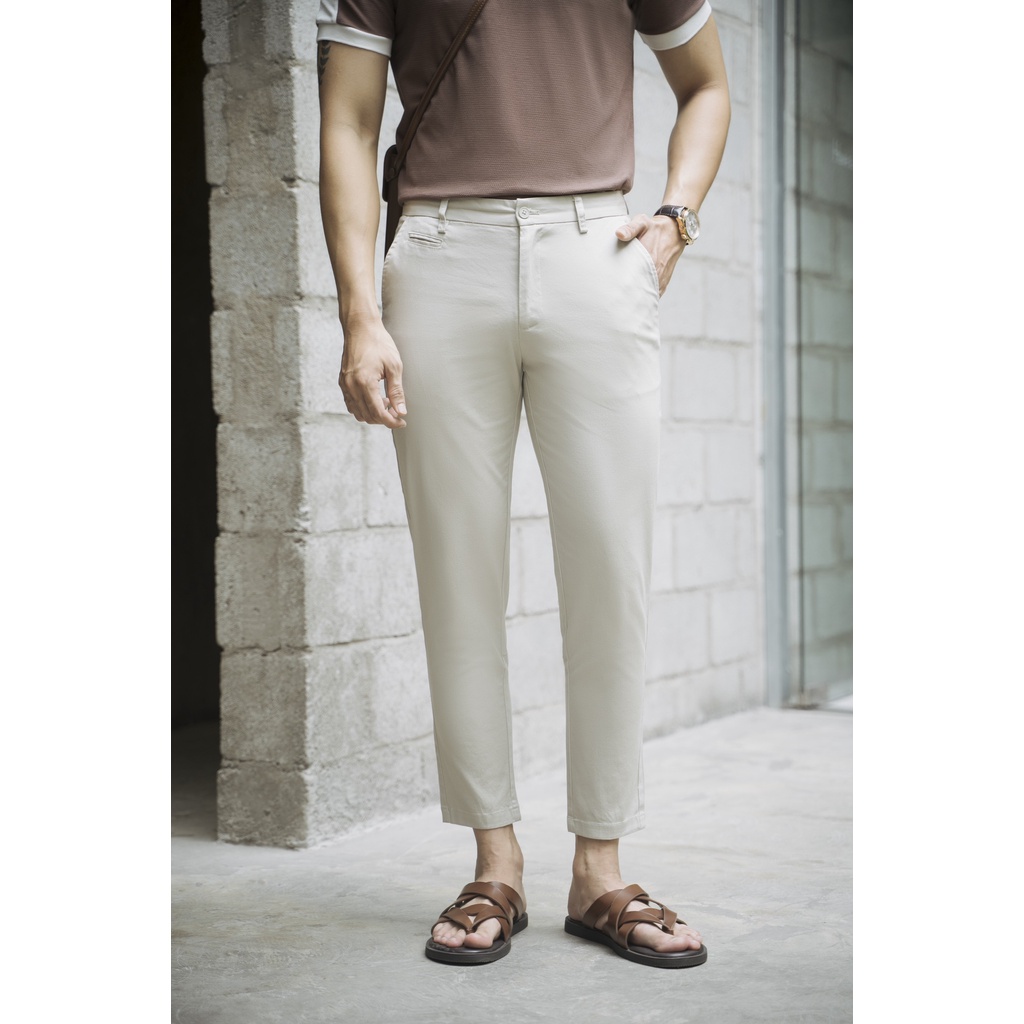 Quần Khaki Americus Gosani Slimfit Màu Trơn