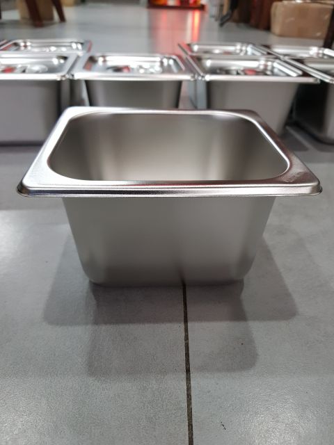 Khay inox đựng topping . Combo 10 bộ  khay 17x18 cao 10cm