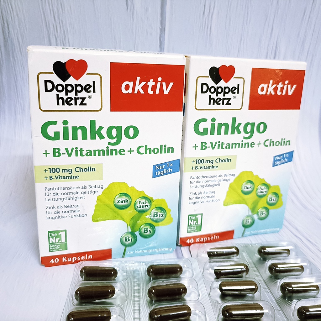 Viên uống bổ não, tuần hoàn não Ginkgo Aktiv giảm đau đầu, chóng mặt