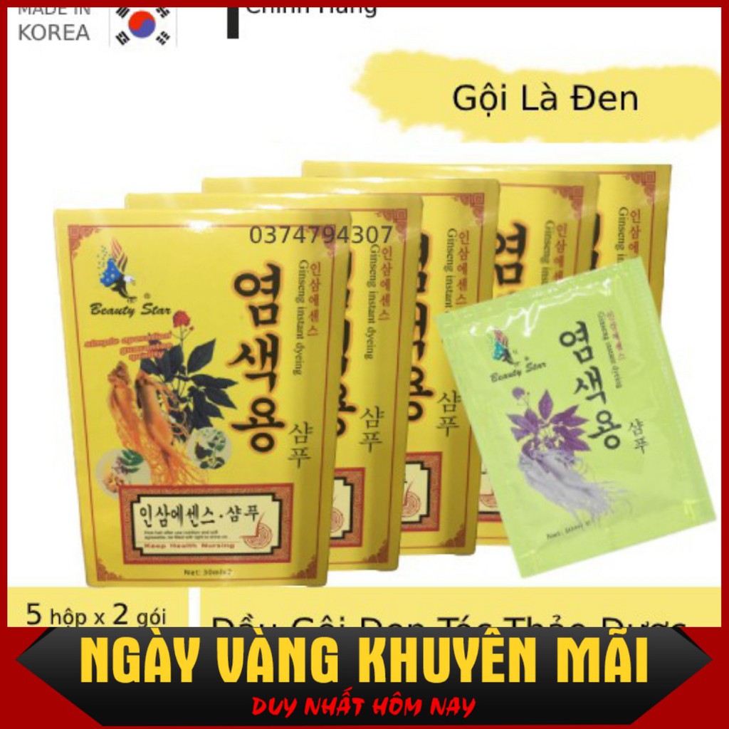 Dầu gội đen tóc Beauty star Hàn Quốc